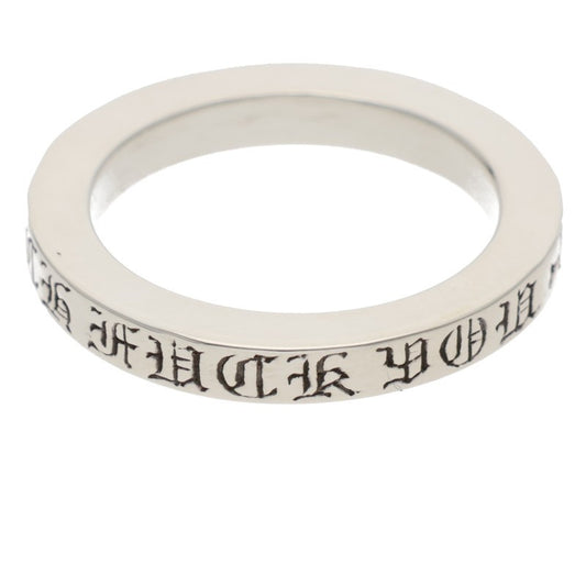Chrome Hearts 3mm SPACER FUCKYOU Silver Ring Size ONE SIZE