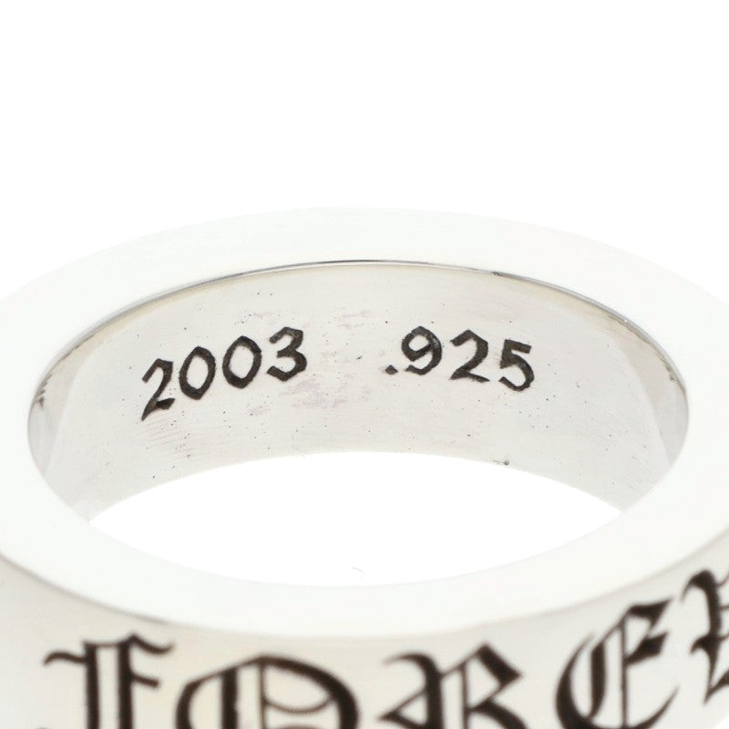 Chrome Hearts 6mm SPACER FOREVER Silver Ring Size US 6