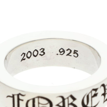 Chrome Hearts 6mm SPACER FOREVER Silver Ring Size US 6