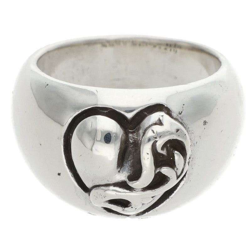Chrome Hearts HEART IN BAND Silver Ring Size US 5