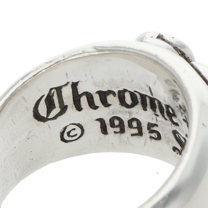 Chrome Hearts HEART IN BAND Silver Ring Size US 5