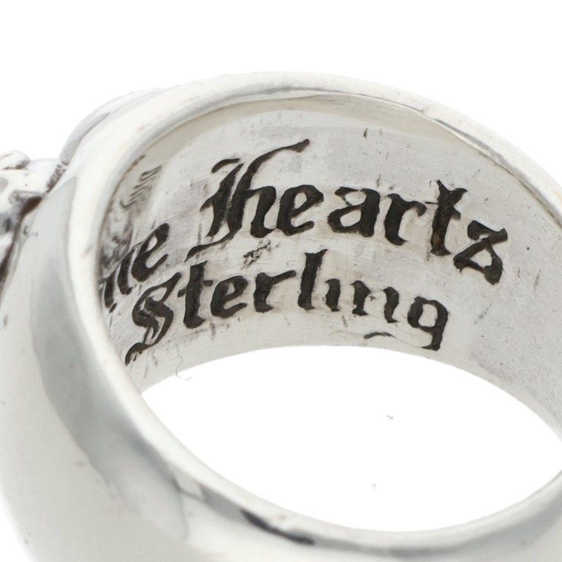 Chrome Hearts HEART IN BAND Silver Ring Size US 5