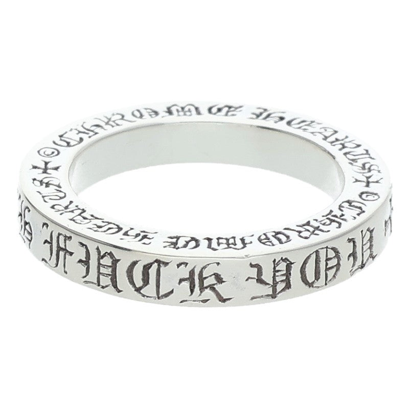 Chrome Hearts 3mm Spacer FUCKYOU Silver Ring Size ONE SIZE