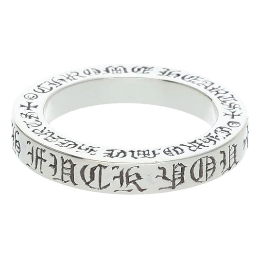 Chrome Hearts 3mm Spacer FUCKYOU Silver Ring Size ONE SIZE