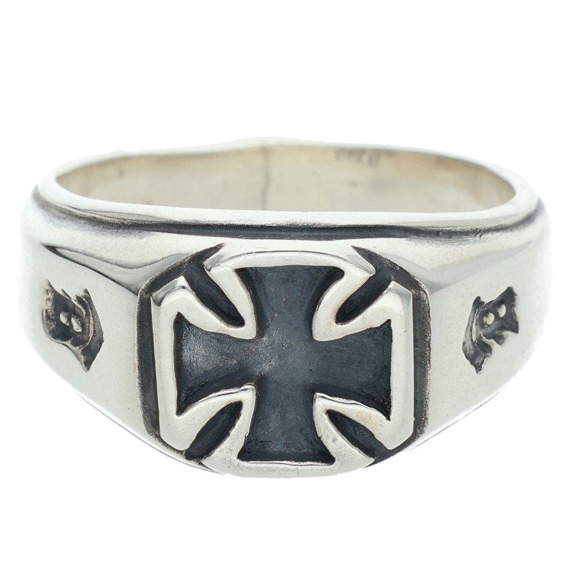 Bill Wall Leather R480 Iron Cross Signet Ring Size ONE SIZE
