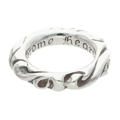 Chrome Hearts SCRL BAND Ring Silver Size 6.5 (Silver 8.02g)