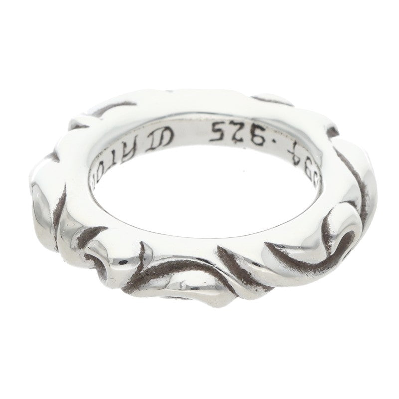 Chrome Hearts SCRL BAND Ring Silver Size 6.5 (Silver 8.02g)