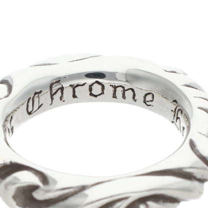 Chrome Hearts SCRL BAND Ring Silver Size 6.5 (Silver 8.02g)