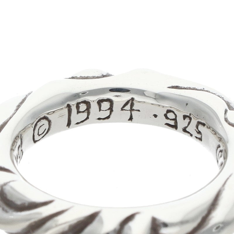 Chrome Hearts SCRL BAND Ring Silver Size 6.5 (Silver 8.02g)
