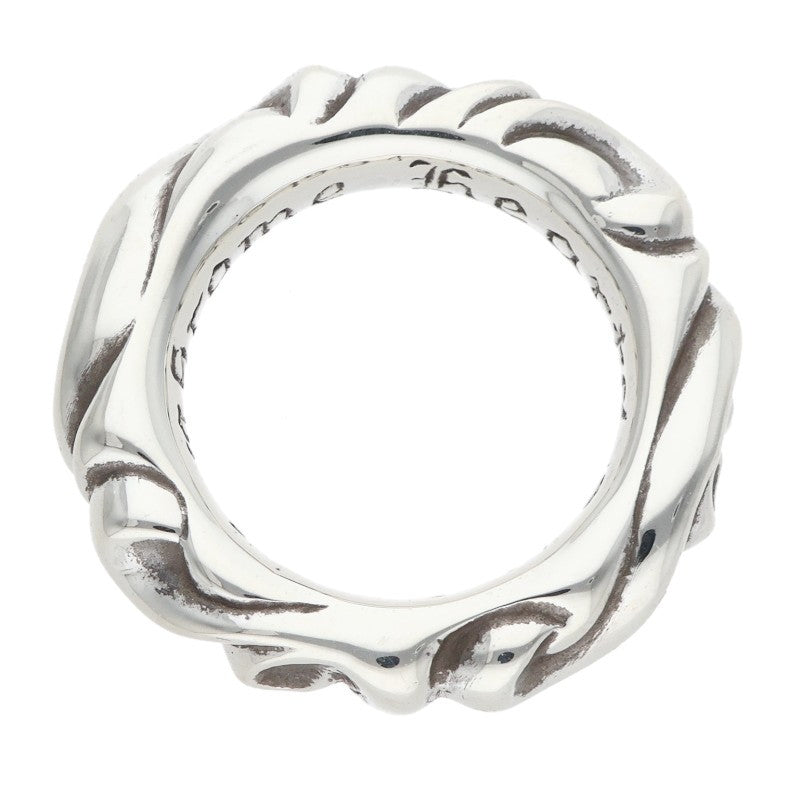 Chrome Hearts SCRL BAND Ring Silver Size 6.5 (Silver 8.02g)