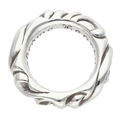 Chrome Hearts SCRL BAND Ring Silver Size 6.5 (Silver 8.02g)