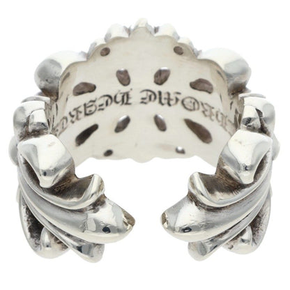 Chrome Hearts DBL FLRL CRS Silver Ring Size ONE SIZE