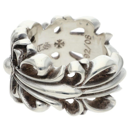 Chrome Hearts DBL FLRL CRS Silver Ring Size ONE SIZE
