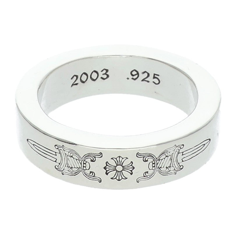 Chrome Hearts 6mm Spacer Dagger Silver Ring Size ONE SIZE