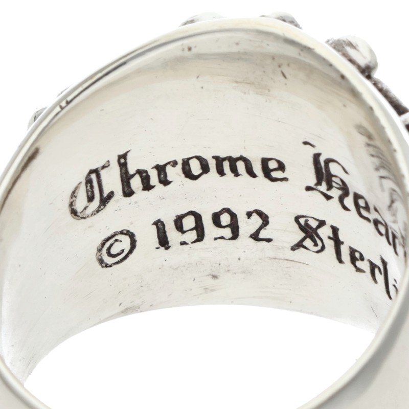 Chrome Hearts Keeper Sterling Silver Ring Size US 9.5