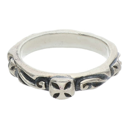Bill Wall Leather Thin Cross Silver Ring Size ONE SIZE