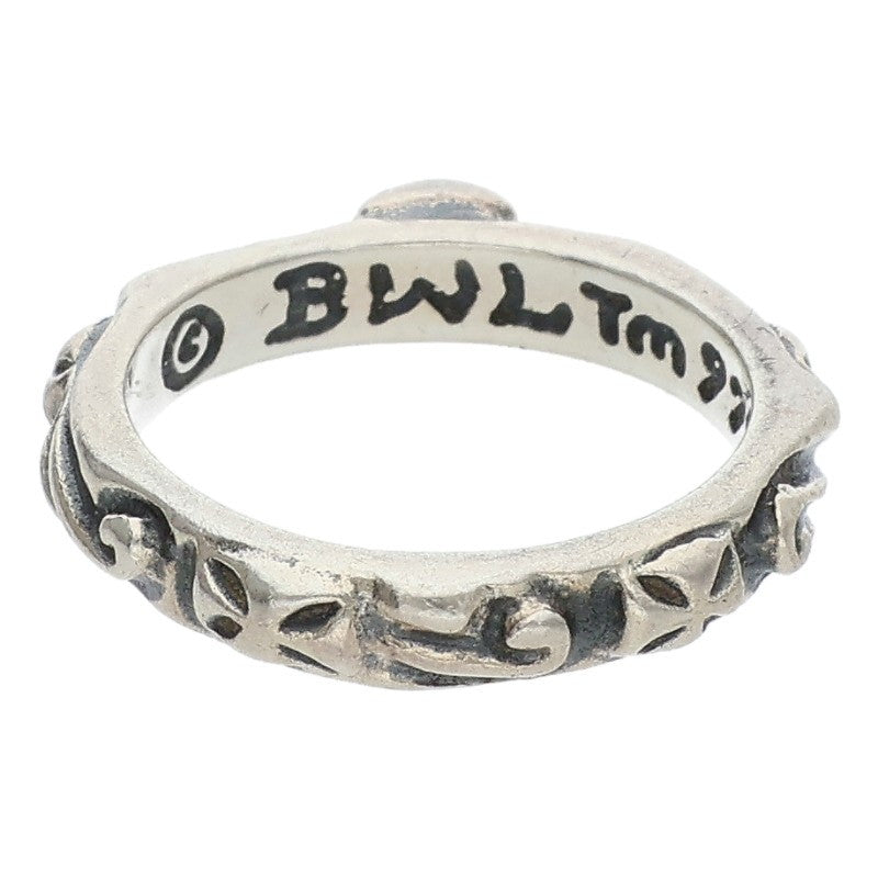 Bill Wall Leather Thin Cross Silver Ring Size ONE SIZE