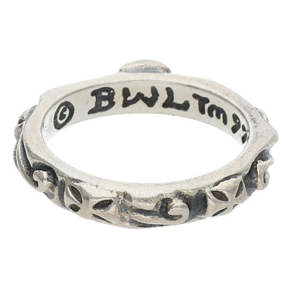 Bill Wall Leather Thin Cross Silver Ring Size ONE SIZE