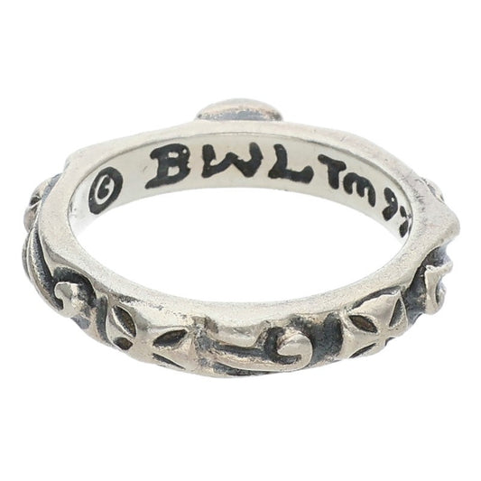 Bill Wall Leather Thin Cross Silver Ring Size ONE SIZE