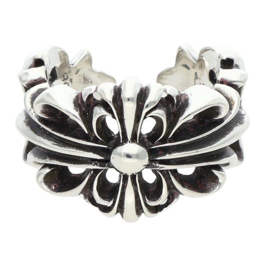 Chrome Hearts DBL FLRL CRS 925 Silver Ring Size ONE SIZE