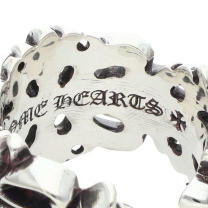 Chrome Hearts DBL FLRL CRS 925 Silver Ring Size ONE SIZE