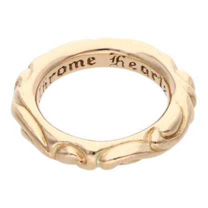 Chrome Hearts 22K Scroll Band Gold Ring Size 13.5