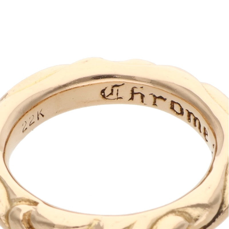 Chrome Hearts 22K Scroll Band Gold Ring Size 13.5