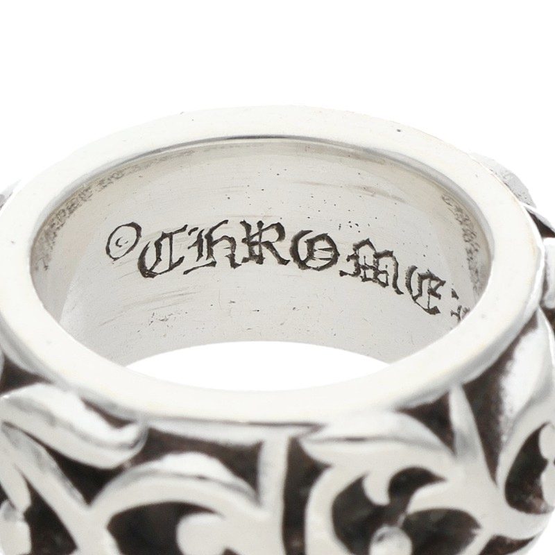 Chrome Hearts Eternity Vine Band Silver Ring Size US 3