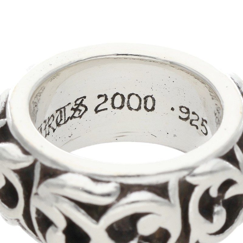 Chrome Hearts Eternity Vine Band Silver Ring Size US 3