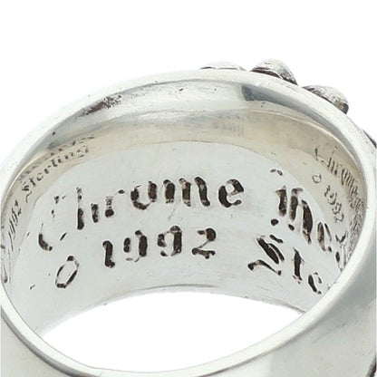 Chrome Hearts Floral Cross Silver Ring Size US 5