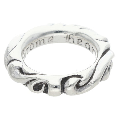 Chrome Hearts SCRL BAND Silver Ring Size US 4