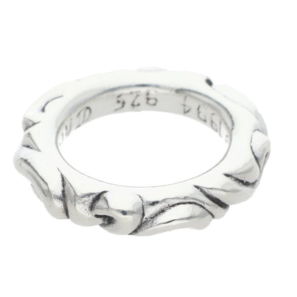 Chrome Hearts SCRL BAND Silver Ring Size US 4