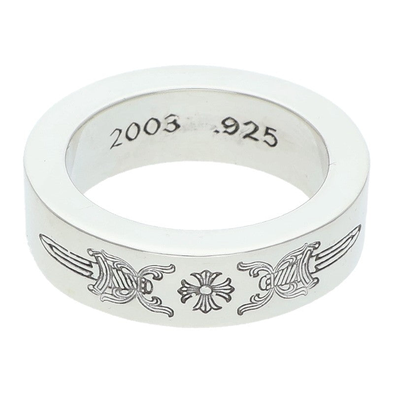 Chrome Hearts 6mm Spacer Dagger Silver Ring Size US 6