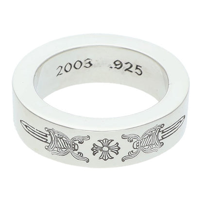 Chrome Hearts 6mm Spacer Dagger Silver Ring Size US 6