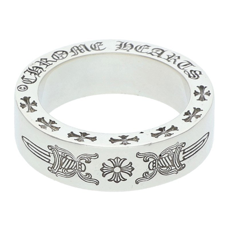 Chrome Hearts 6mm Spacer Dagger Silver Ring Size US 6