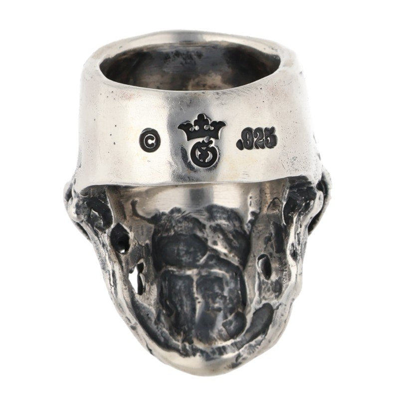 GABOR R-12 Large Skull w/ Jaw 2nd Gen Silver Size ONE SIZE