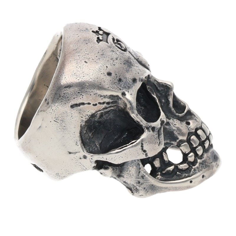 GABOR R-12 Large Skull w/ Jaw 2nd Gen Silver Size ONE SIZE