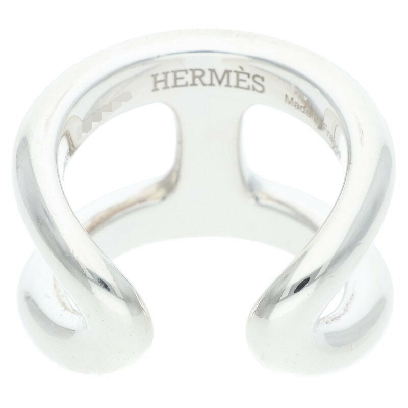 HERMES Osmose GM Silver Ring Size ONE SIZE