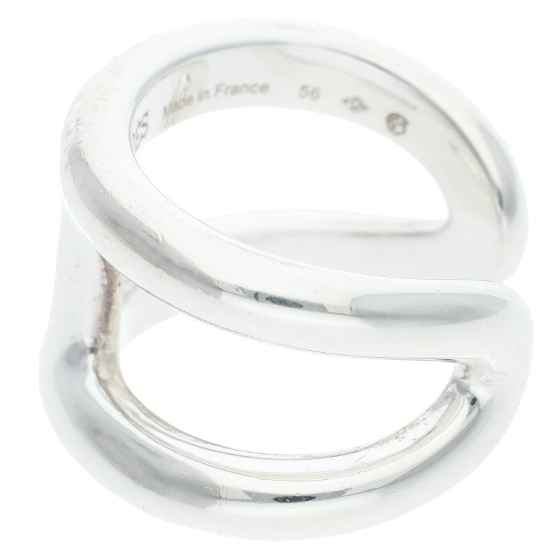 HERMES Osmose GM Silver Ring Size ONE SIZE