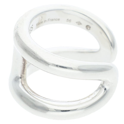 HERMES Osmose GM Silver Ring Size ONE SIZE