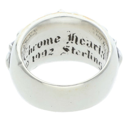 Chrome Hearts FLRL CRS Ruby Silver Ring Size ONE SIZE