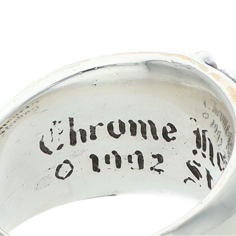 Chrome Hearts FLRL CRS Ruby Silver Ring Size ONE SIZE