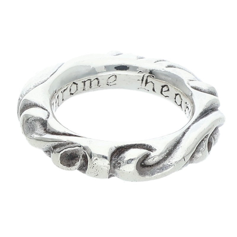 Chrome Hearts SCRL BAND Ring Silver Size 6.5 (Silver 7.87g)