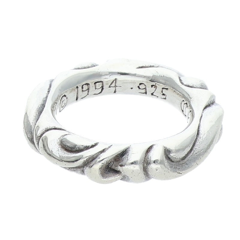 Chrome Hearts SCRL BAND Ring Silver Size 6.5 (Silver 7.87g)
