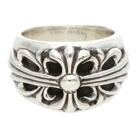 Chrome Hearts FLORAL CROSS Silver Ring Size ONE SIZE