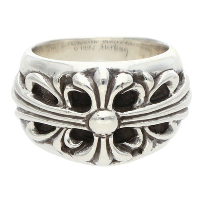Chrome Hearts FLORAL CROSS Silver Ring Size US 6