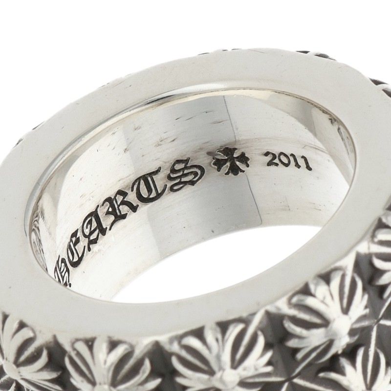 Chrome Hearts PETE PUNK DOUBLE ROW Silver Ring Size ONE SIZE