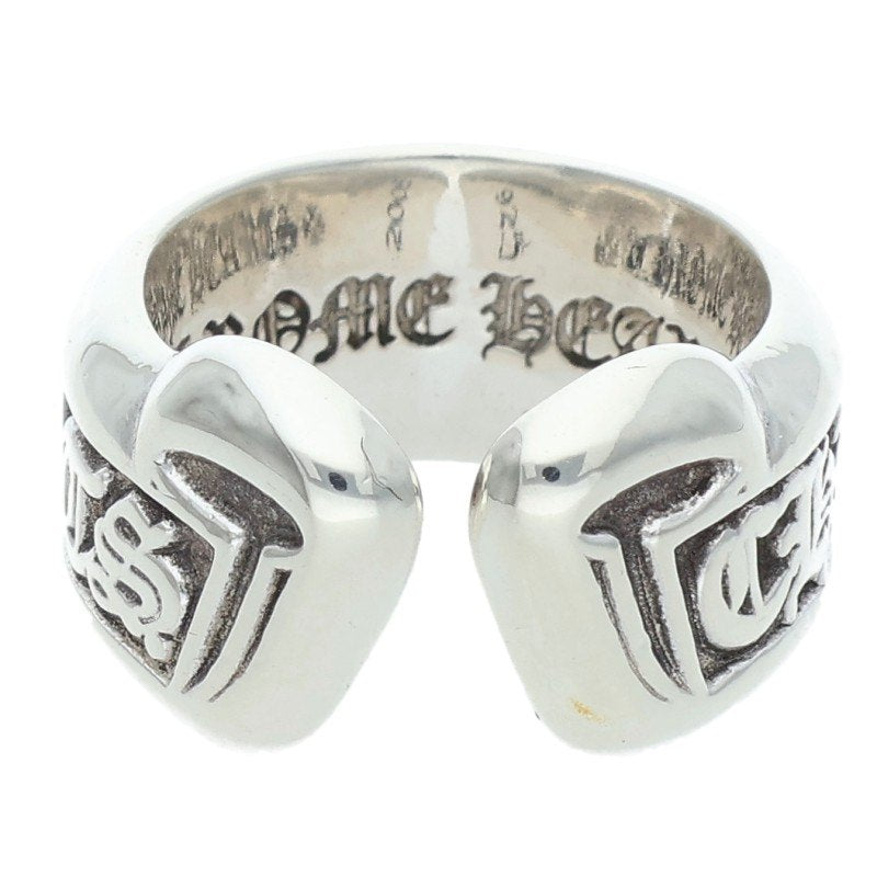 Chrome Hearts SM SCROLL LABEL Ring Silver (Silver 7.75g)