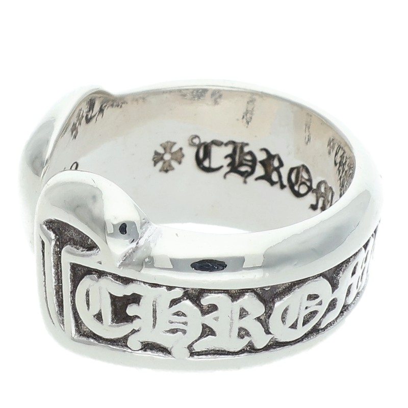 Chrome Hearts SM SCROLL LABEL Ring Silver (Silver 7.75g)