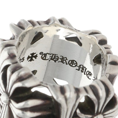 Chrome Hearts 925 Silver Square Cross Ring Size US 9.5